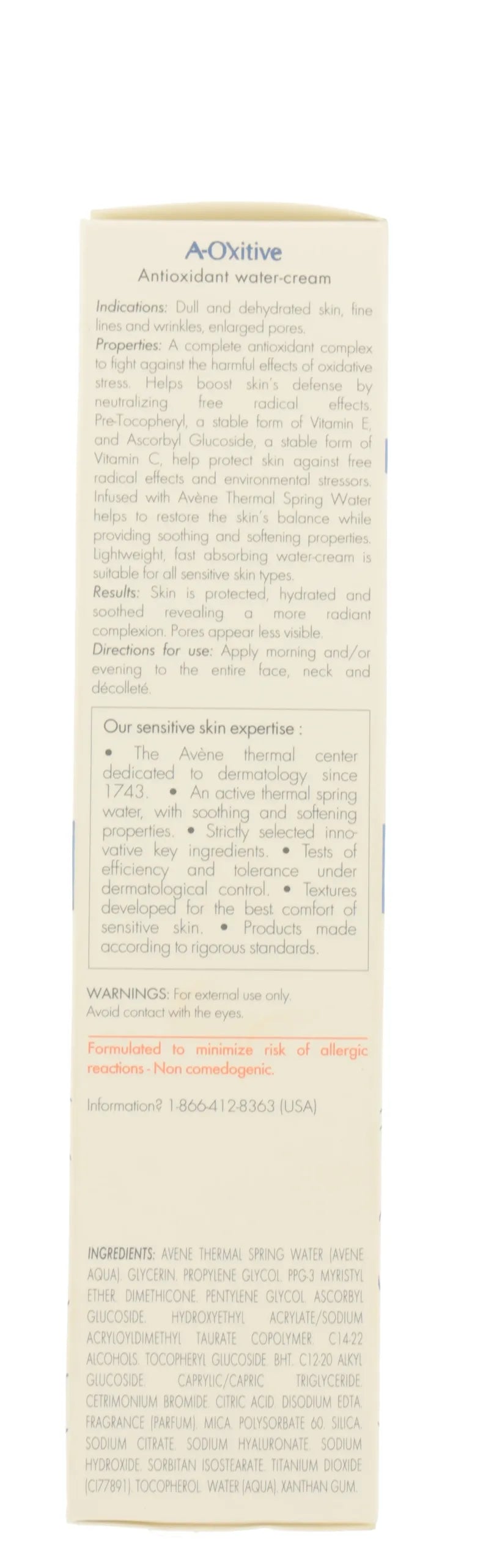Avene-A-Oxitive Water Cream 30ml