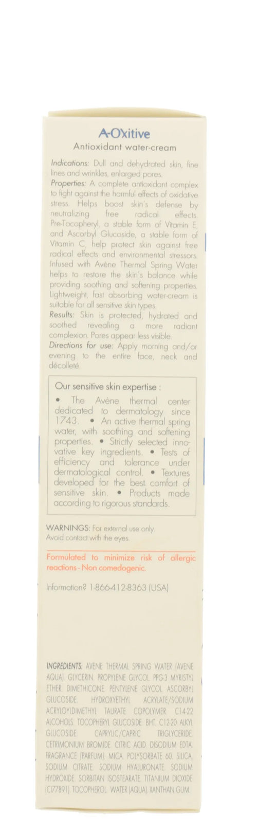 Avene-A-Oxitive Water Cream 30ml