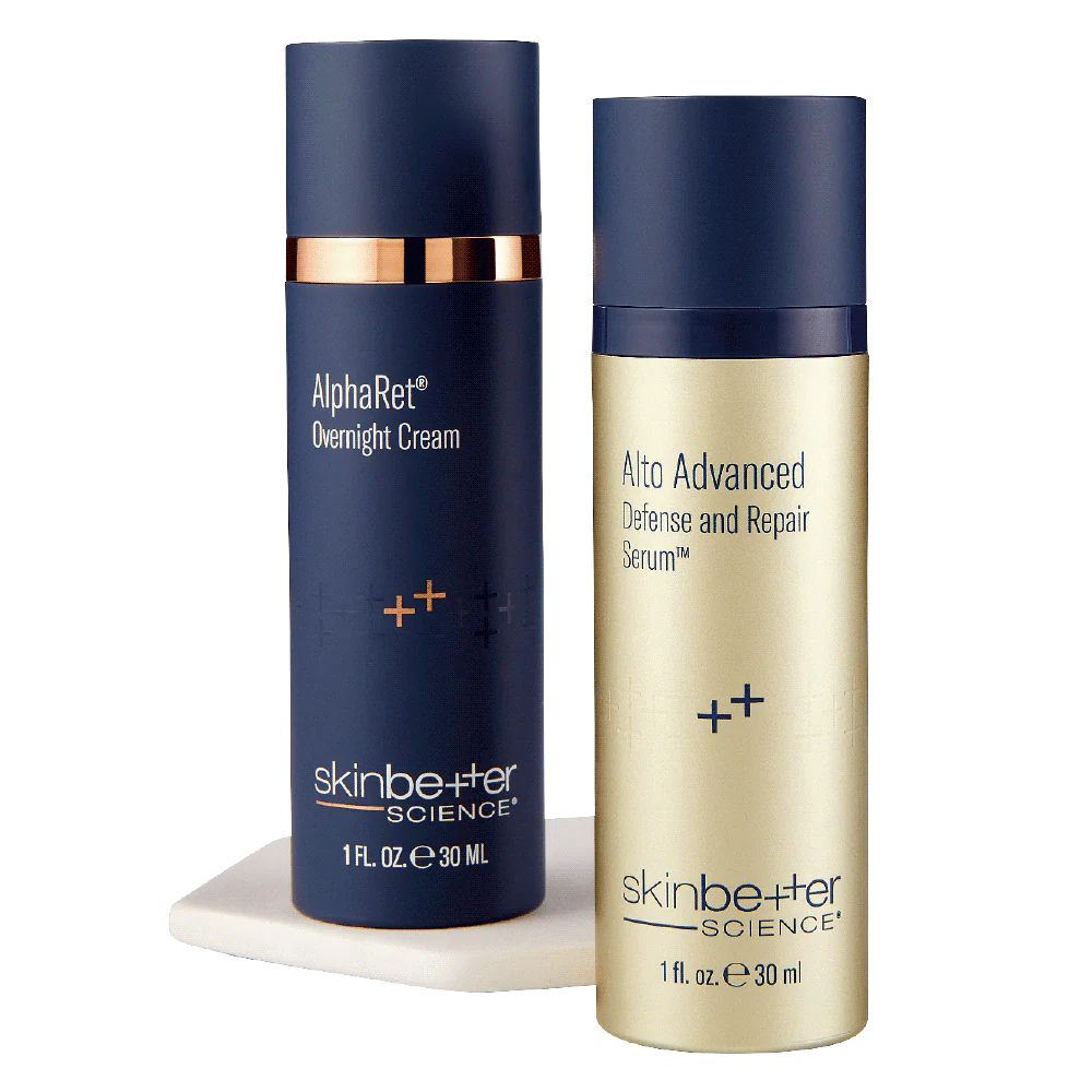Skinbetter Science | Where to Start Regimen (Alto Advanced Defense and Repair Serum 30ml + AlphaRet Overnight Cream 30ml)