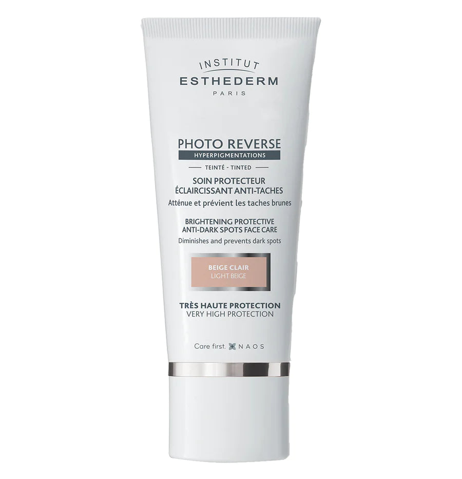 Institut Esthederm-Brightening Face Sun Protection SPF 50+ Tinted - Light Beige